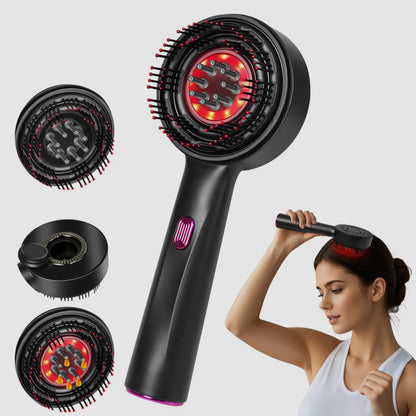 Laser Therapy Hair Growth Comb – Electric Scalp Massager &amp; Hair Oil Applicator Waterproof