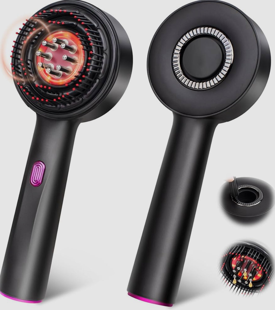 Laser Therapy Hair Growth Comb – Electric Scalp Massager &amp; Hair Oil Applicator Waterproof